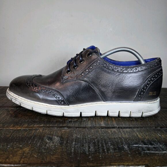 NEW BED STU Cayuga II Mens Size 9 Oxford Sneakers Organic Leather Gray White main image 8